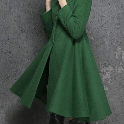Womens Coat with Turtleneck, Mens Coat for Spring and Fall – image 6
