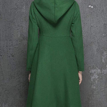 Womens Coat with Turtleneck, Long Sleeve Coat for Women in Lightweight Polyester – image 9