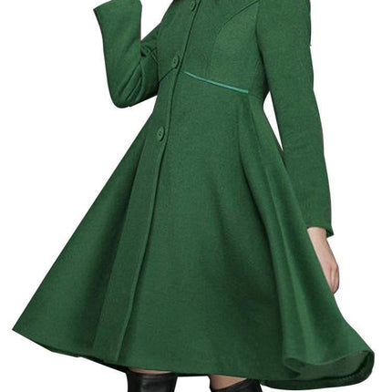 Womens Coat with Turtleneck, Long Sleeve Coat for Women in Lightweight Polyester – image 5