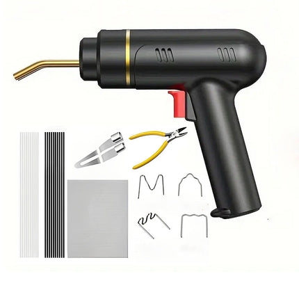 Plastic Welder Gun for Cars, Bumper Repair Kit with 200W Hot Stapler, Plastic Welding Kit, Automotive Repair Tool