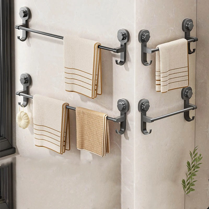 Bathroom Towel Racks, Suction Cup Towel Bars for Shower and Kitchen