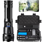 High Lumen Rechargeable Flashlight, Zoomable LED Flashlight Torch, Waterproof Flashlight for Camping and Hunting