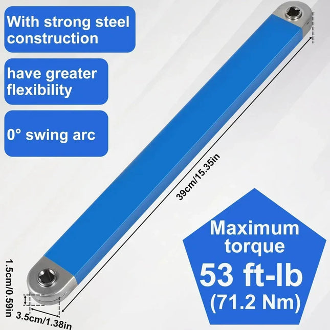 Universal Extension Wrench Tool, High Carbon Steel Wrench for Tight Spaces