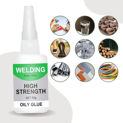 Welding High Strength Oily Glue, Clear Waterproof Instant Adhesive for Metal, Glass, Ceramic Tiles, Wood, Rubber and Acrylic