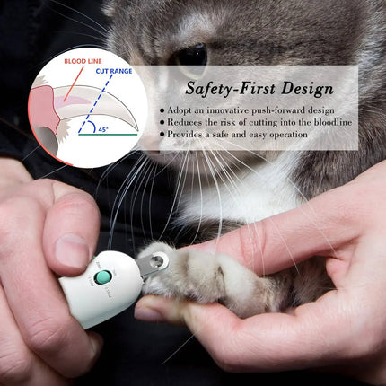 Cat Nail Clippers with Safety Guard, Cat Nail Trimmer with Hidden File