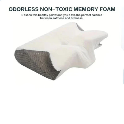 Side Sleeper Pillow with Armrests, Ergonomic Memory Foam Pillow with Neck Support