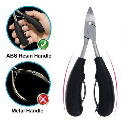 Nail Clippers for Thick Nails, Stainless Steel Fingernail Clipper Set with Nail File – image 5