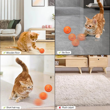 Interactive Cat Toy, Rechargeable Interactive Pet Toy with 3 Play Modes