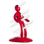 Tuzwa Humanoid Knife Holder – 5-Slot Stainless Steel & PP Kitchen Knife Block, Space-Saving Countertop Storage