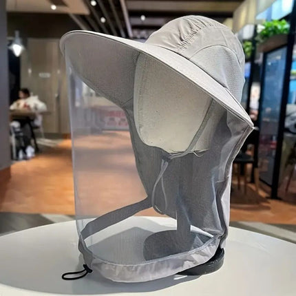 Sun Hat with Neck Flap and Detachable Face Mask, Wide Brim Hat for Fishing and Hiking – image 4