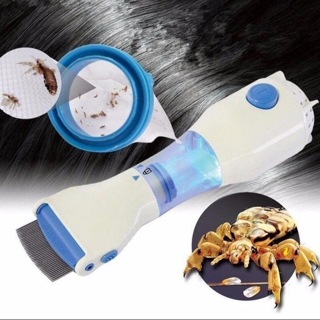 Head Lice Comb, Electric Lice Comb with LED Light and Disposable Filter