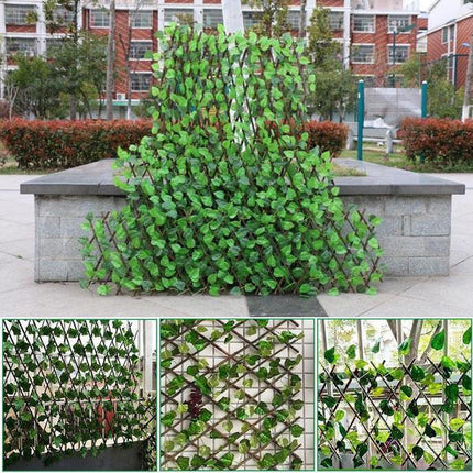 Balcony Privacy Screen, Retractable Willow Fence with Artificial Plants – image 5