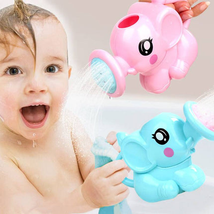 Baby Bath Toy Elephant Rinse Cup, Shampoo Rinser Cup with Gentle Spout for Tear Free Washing, Elephant Watering Can