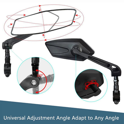 Bike Mirrors 2 Pack, Bicycle Rear View Mirror for Handlebars – image 6
