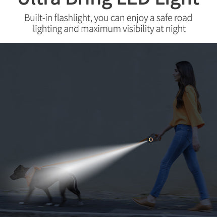 Cat Leash and Dog Walking Leash 5 m with RGB Light Ring at Night, Retractable Dog Leash with 100 Lumen LED – image 5