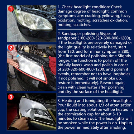 Headlight Restoration Kit with UV Coating, DIY Headlight Repair Kit – image 5