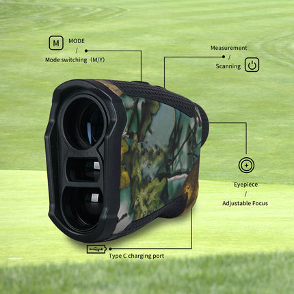 Hunting Rangefinder 1000 Yards, Rechargeable Golf Rangefinder with Case – image 9